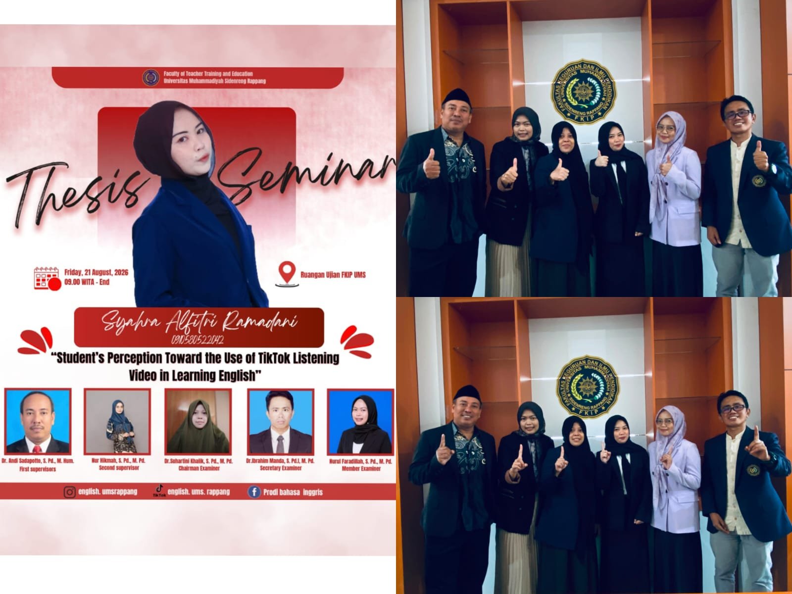 Mahasiswa UMS Rappang Teliti Persepsi Penggunaan TikTok dalam Belajar Bahasa Inggris 