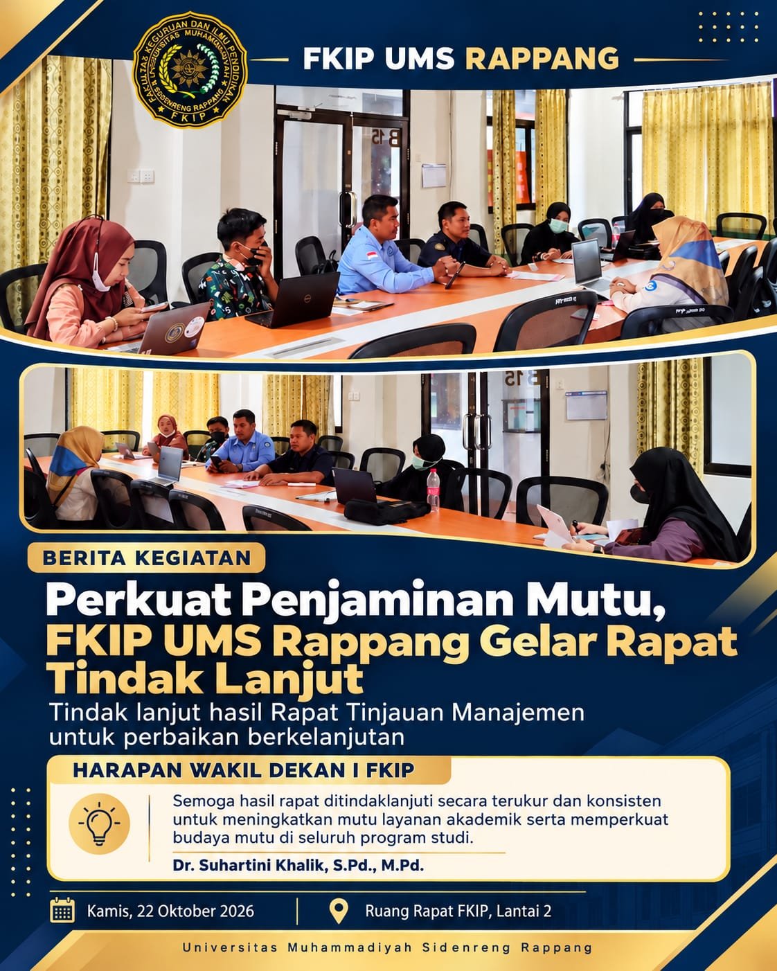 FKIP UMS Rappang Dorong Program Studi Konsisten Tingkatkan Mutu Pendidikan