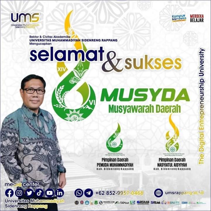 Musyda PD Pemuda Muhammadiyah dan Nasyiatul Aisyiyah Sidrap, Ini Harapan Rektor UMS Rappang