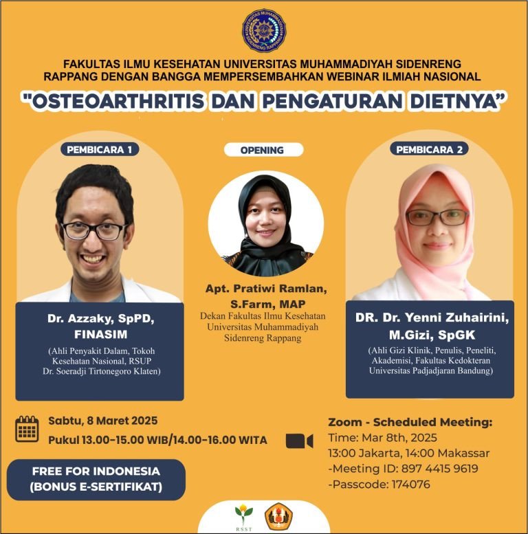 Fakultas Ilmu Kesehatan UMS Rappang Gelar Webinar Ilmiah Nasional 