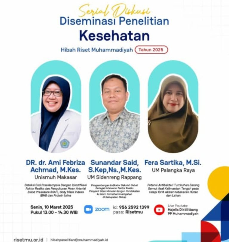 Dosen UMS Rappang Jadi Nara Sumber di Serial Diskusi Diseminasi Penelitian Kesehatan 