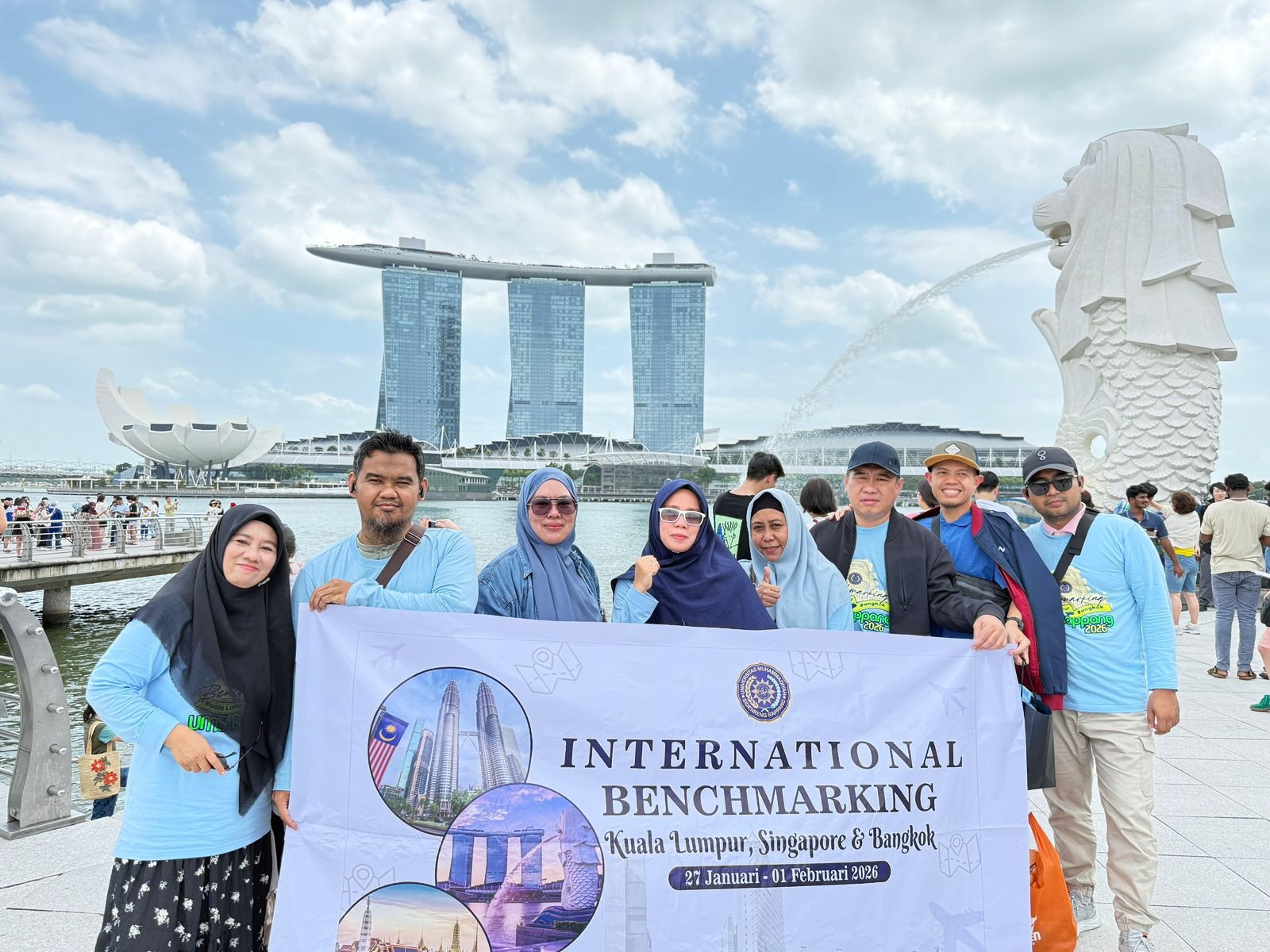 Delapan Mahasiswa S2 UMS Rappang Benchmarking ke Malaysia, Thailand, dan Singapura