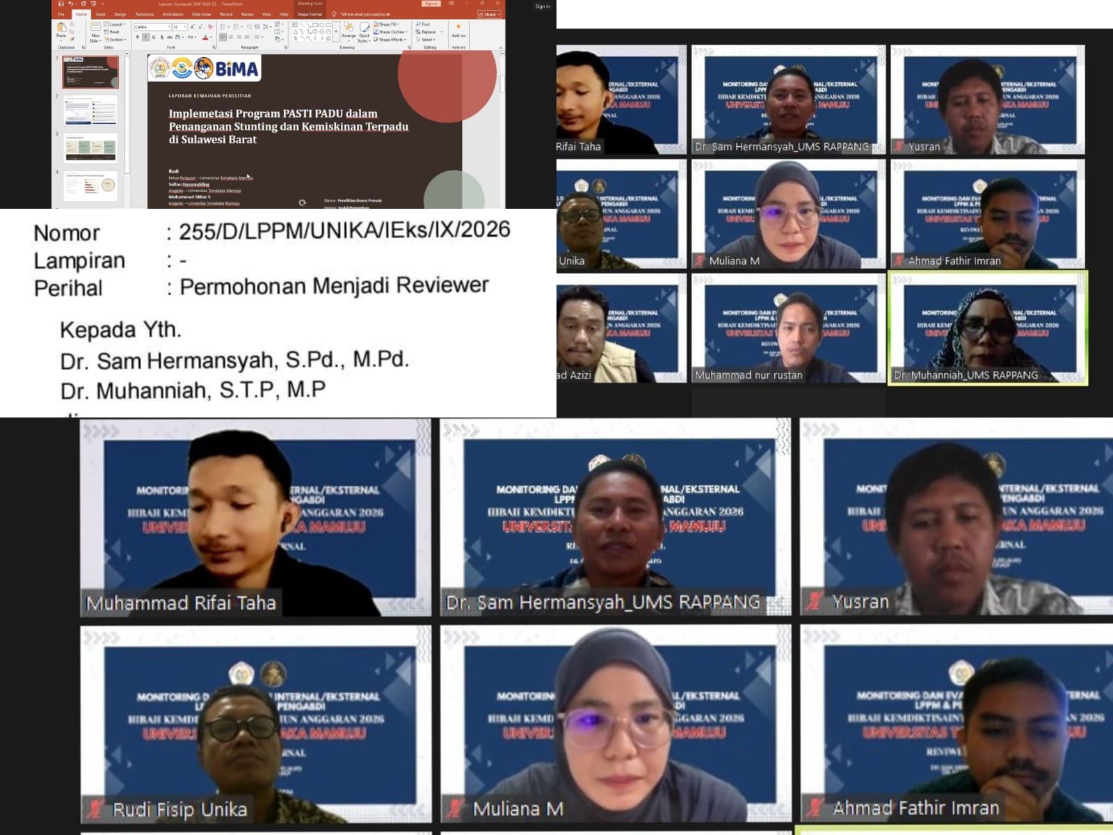 Dua Dosen UMS Rappang Dipercaya Jadi Reviewer Monev Penelitian dan PKM Universitas Tomakaka