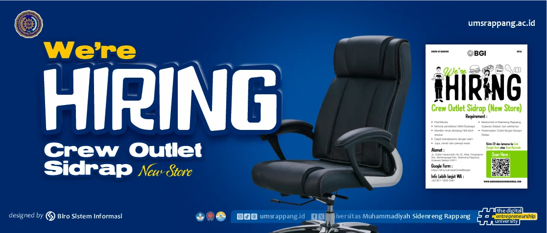 We're Hiring Crew Outlet Sidrap New Store